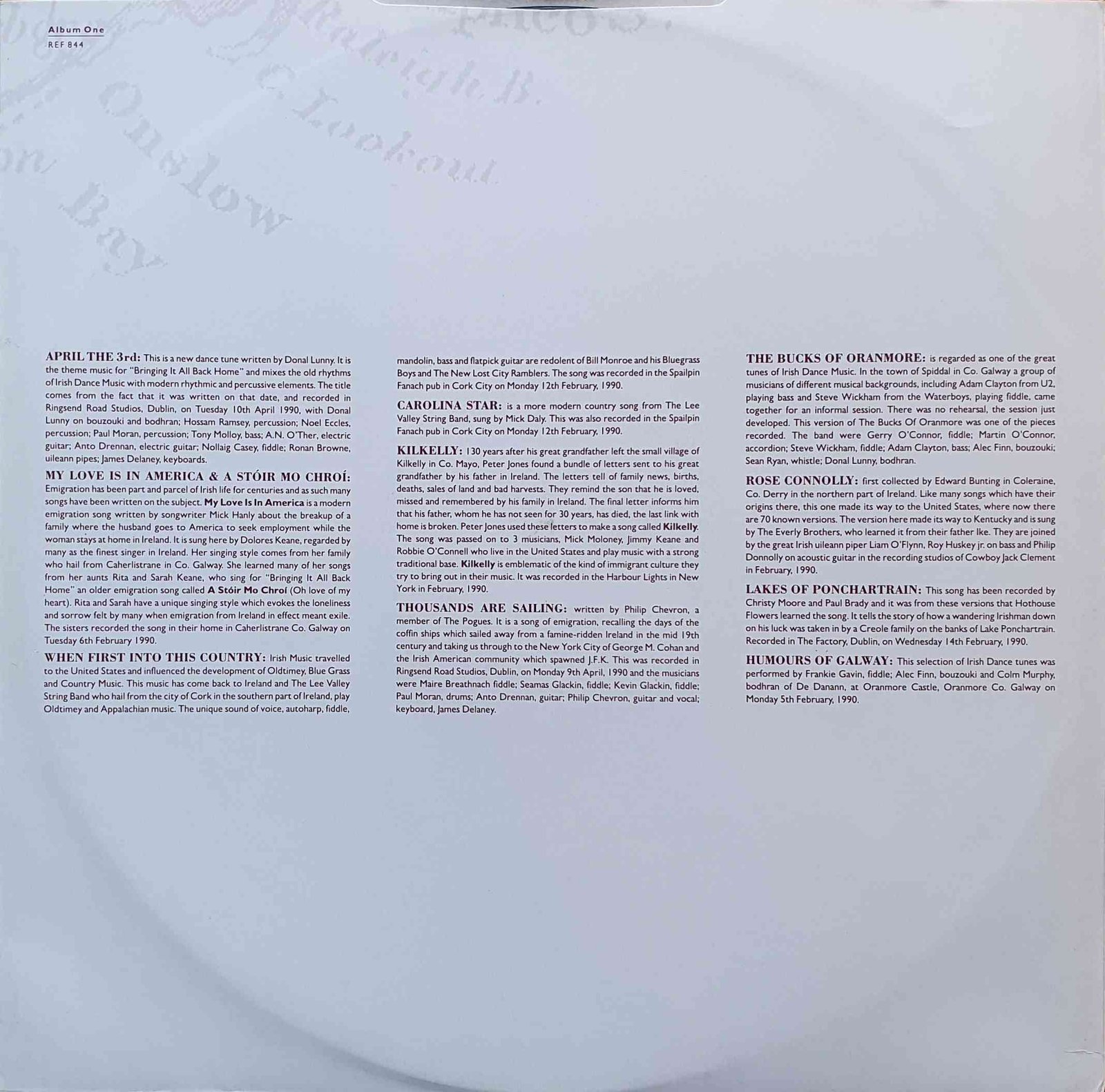 Inserts from REF 844